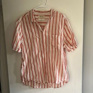 Men's Striped Shirt - Red and White by Madewell